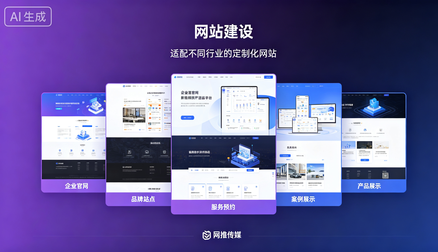 网站建设与 GEO 优化示意图
